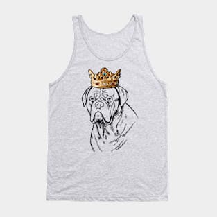 Dogue de Bordeaux Dog King Queen Wearing Crown Tank Top